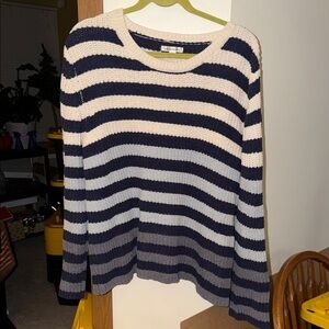 Cozy Navy Striped Sweater